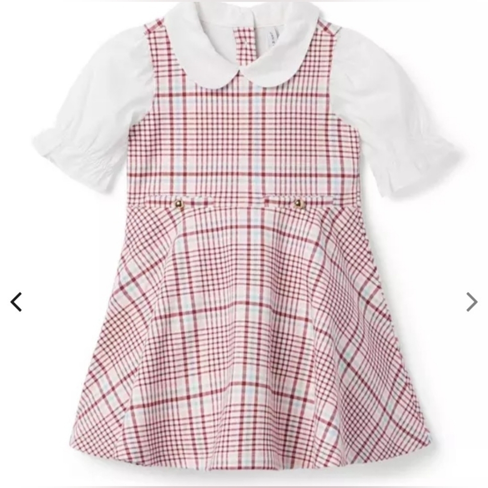 JANIE AND JACK " THE BROWNSTONE DRESS" SIZE 12. PLAID.